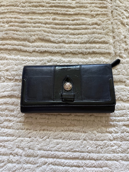Coach Handbags - Coach Madison slim envelope trifold wallet black leather